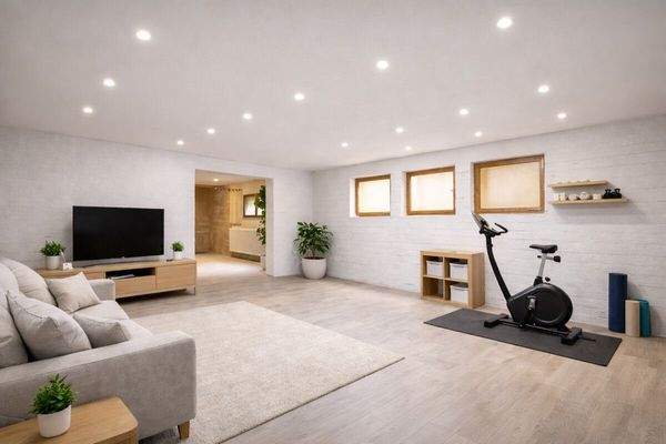 Großzügiger Hobbykeller - KI Beispiel