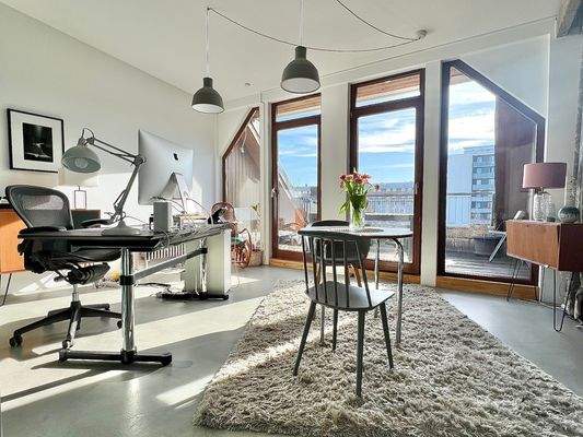 Wohnbüro mit Terrassenzugang