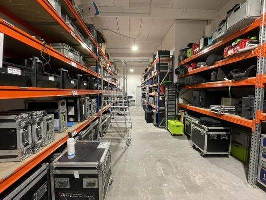 Hallenansicht Hochregale