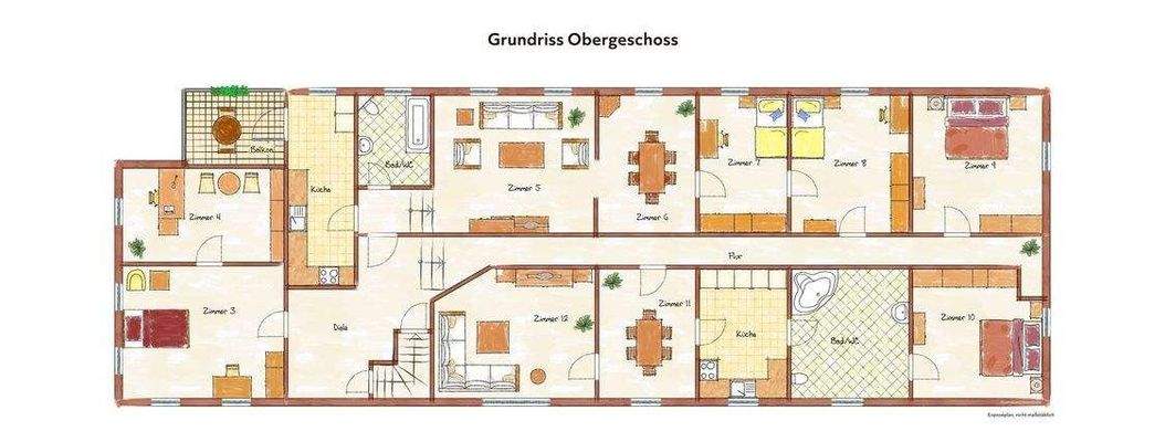 Grundriss OG mit beispielhafter Möblierung