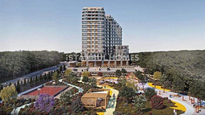 Flats in Complex with Pools and Lake Views in Istanbul Buyukcekmece