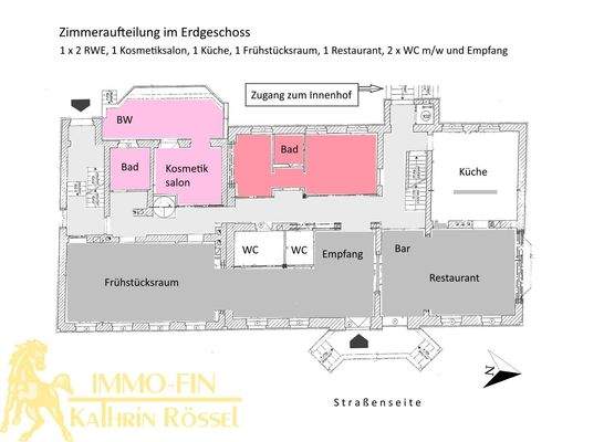 Grundriss Zimmeraufteilung Erdgeschoss