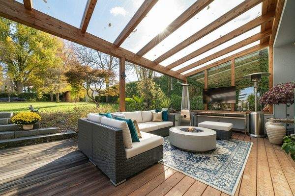 Überdachte Terrasse