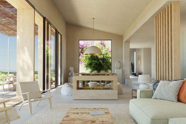 Offener, lichtdurchfluteter Wohnbereich