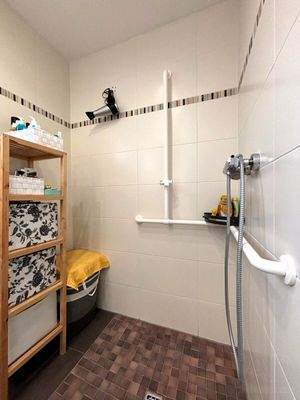 ebenerdige Dusche im Erdgeschoss