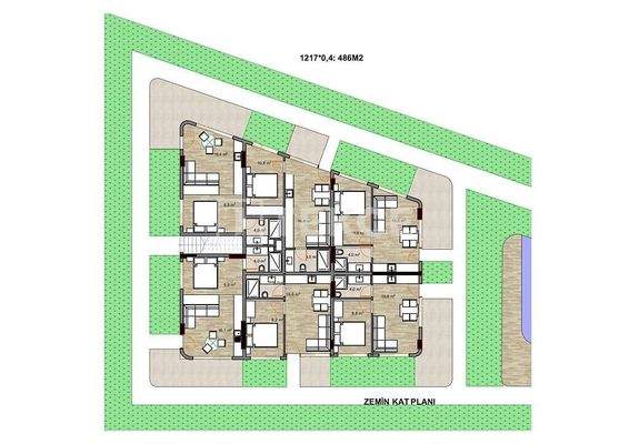 Flats in a Complex with Pool Near Amenities in Güzelbahçe İzmir