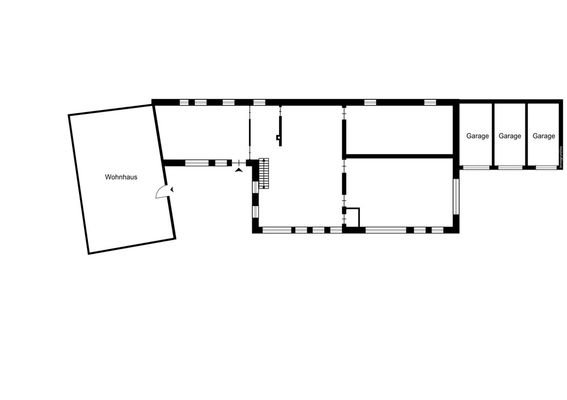 Grundriss Scheune/Garagen