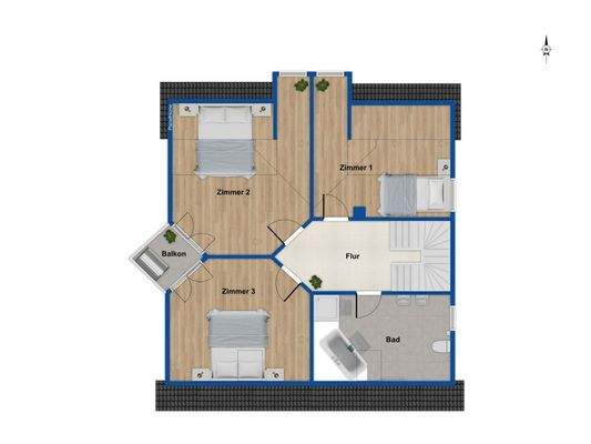 Grundriss Obergeschoss