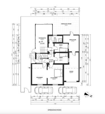 EG - bemaßter Grundriss