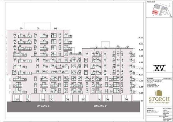 Baufeld XV Südausrichtung