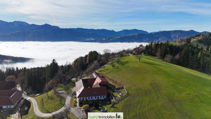Herbst-Stimmung mit Nebelmeer im Tal