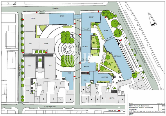 Lageplan der Häuser