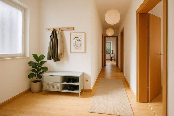 Visualisierung Eingang Wohnung 1 