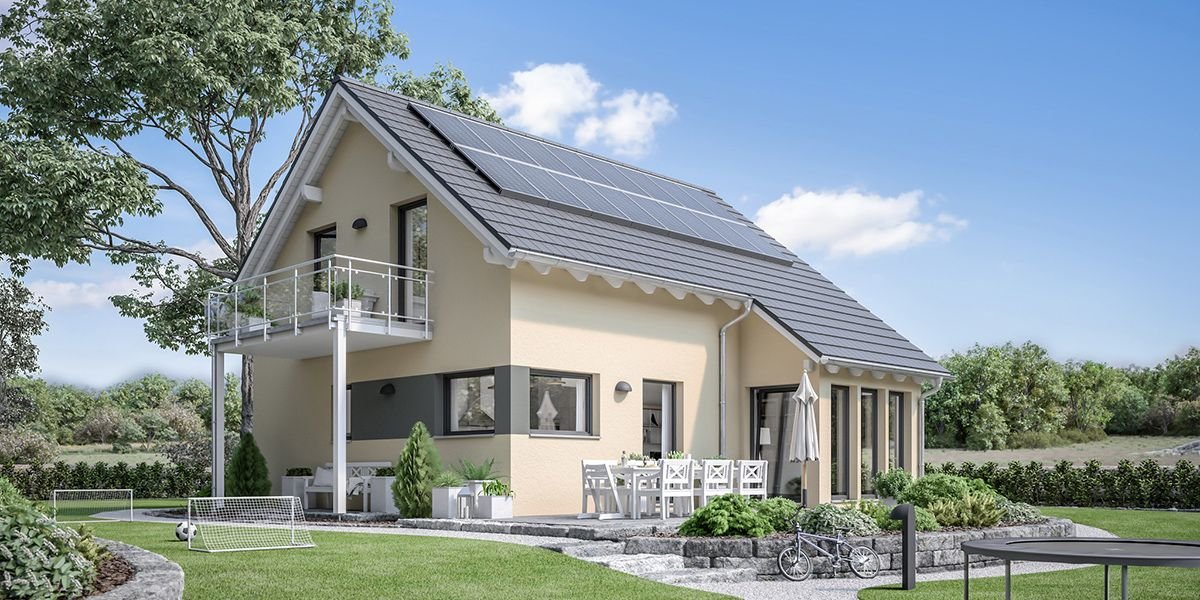 Hausidee_Living_Fertighaus_SUNSHINE_125_V2_Gartenansicht