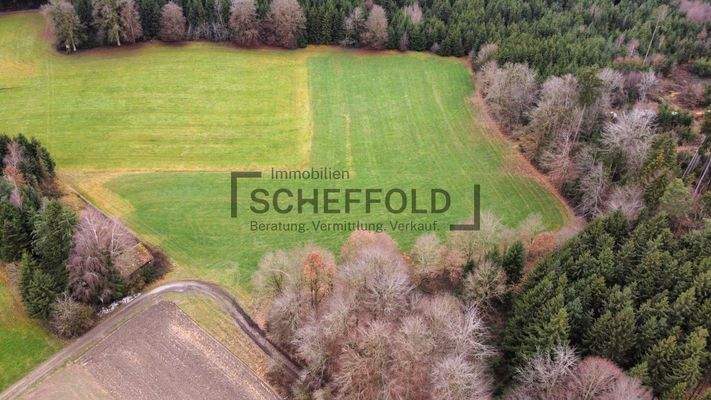 Wiesen Luftbildaufnahme