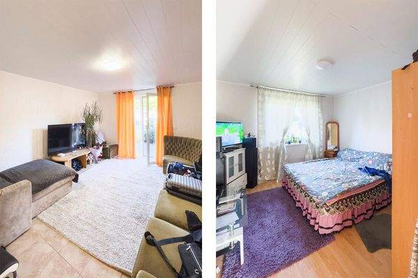 Einliegerwohnung Wohn- und Schlafzimmer