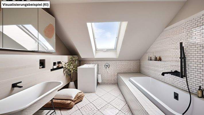 Badezimmer Dachgeschoss Renovierungsbeispiel