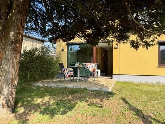 Terrasse am Wellnessbereich
