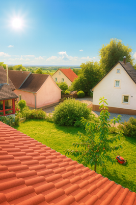 Blick aus dem Schlafzimmer