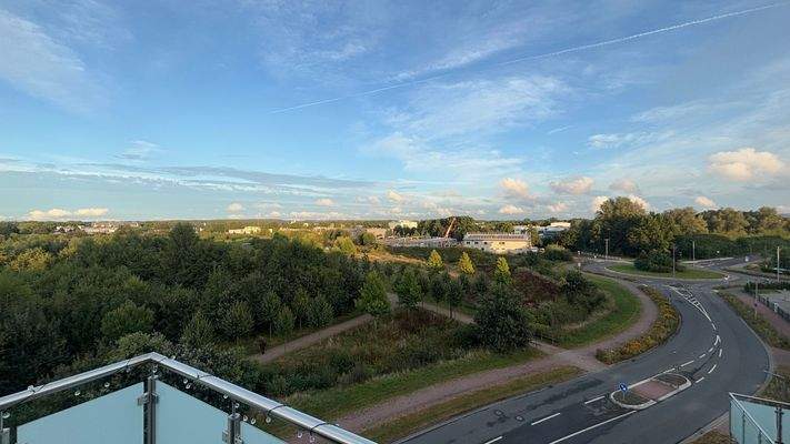 Blick von Balkon im 4. Stock