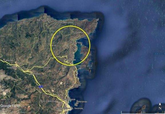 Kreta, Plaka: Baugrundstück mit Panoramablick auf Spinalonga und die Elounda-Bucht zu verkaufen
