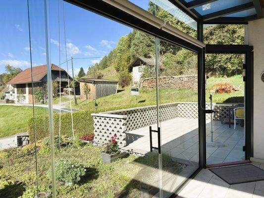 Blick auf die Terrasse