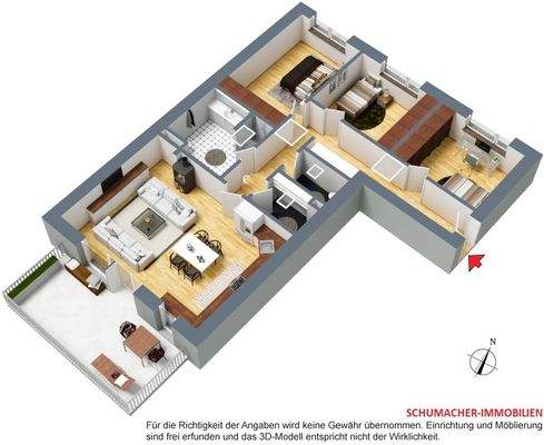 Grundriss der Wohnung