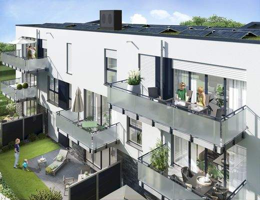 Gartenansicht mit PV