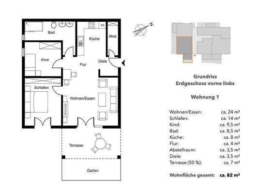 Alternative Drei-Zimmerwohnung - WHG 1, Kaltmiete € 1.353,-