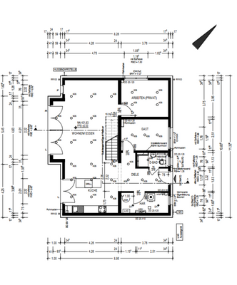 Erdgeschoss mit offenem Wohnen/Essen