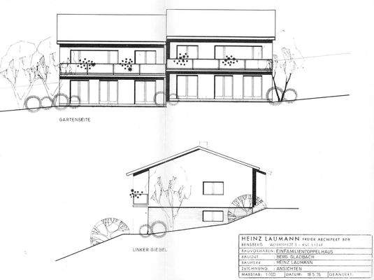 Ansicht Garten u. linker Giebel