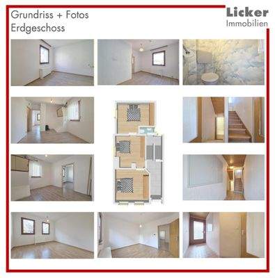 Grundriss + Fotos - Erdgeschoss