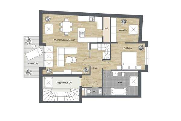 032 - Grundrissplan Haus 2 - Dachgeschoss