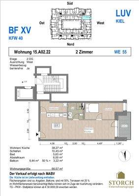 Grundriss WE 55 Baufeld XV 