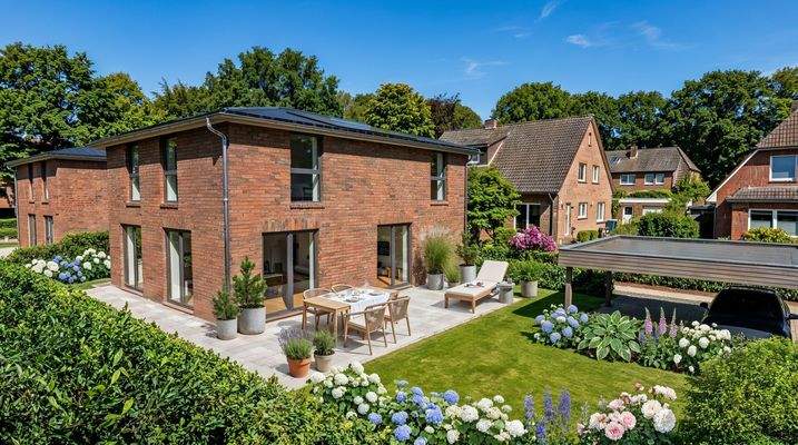 Gartenansicht der vorderen Teilfläche 1