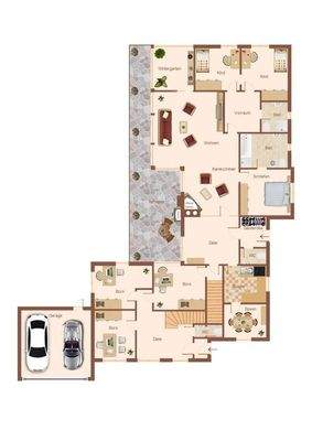 Grundrissskizze Erdgeschoss