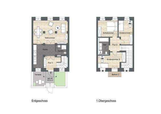 P2_1.jpg 4-Zimmer Maisonette mit Terrasse und Balkon