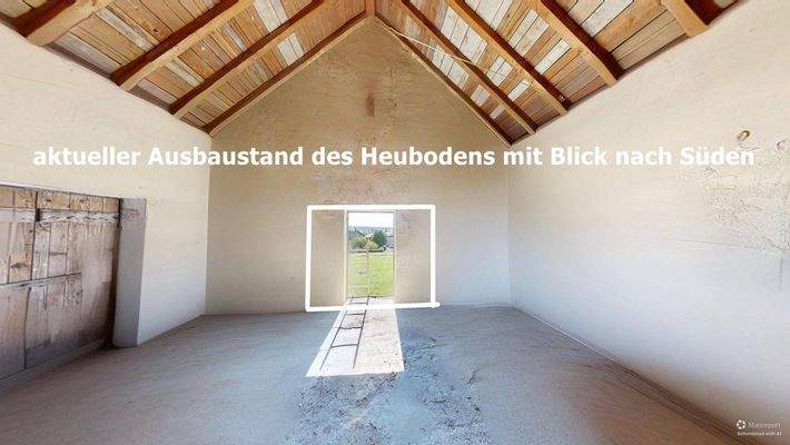 Heuboden - aktueller Stand ohne Ausbau