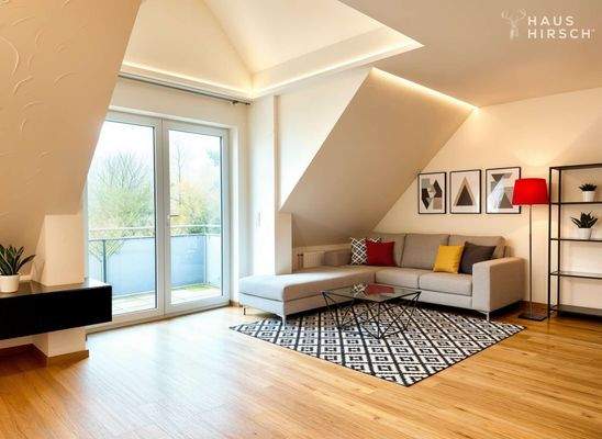 Wohnzimmer Ansicht Balkon - (KI generiert)