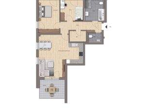 TOP - 3-Zimmer-Wohnung mit großem Balkon