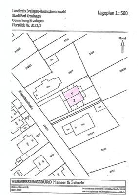 Lageplan, Doppelhaushälfte