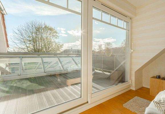 Blick auf die Dachterrasse