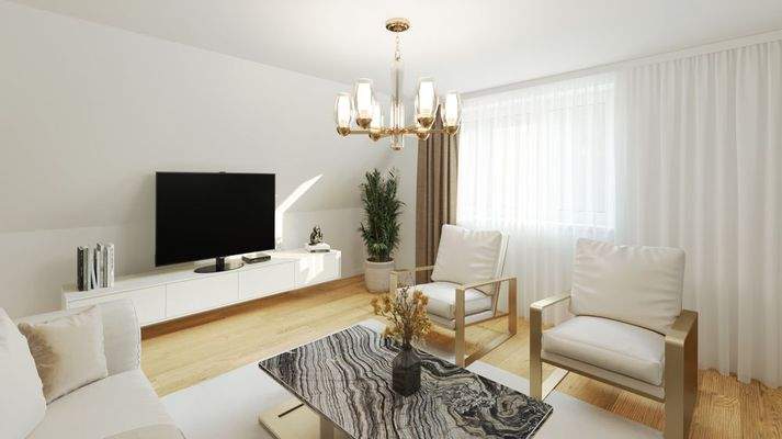 Visualisierung Wohnzimmer DG