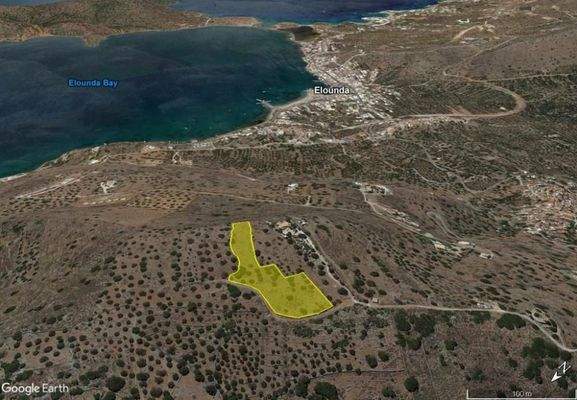 Kreta, Pano Pines: Baugrundstück mit Meerblick zu verkaufen