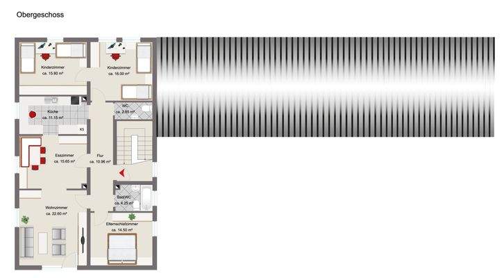 Grundriss Obergeschoss
