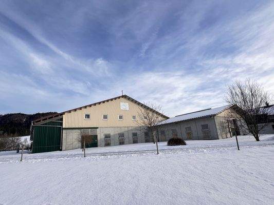 Ansicht Reithalle/Stallgebäude