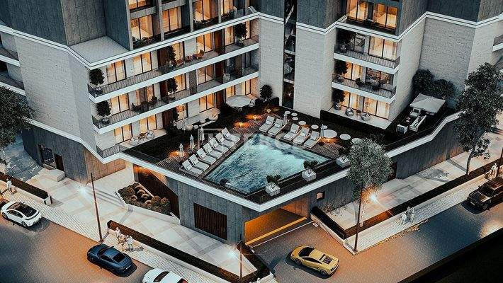 Flats in a Complex with a Pool Near the Metro in Çiğli İzmir