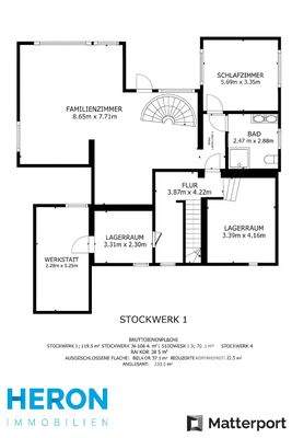 Grundriss Stockwerk 1