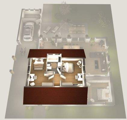 DG-Grundriss mit Umbau-Empfehlungen [Nacht-Ansicht]