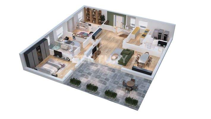 3D Visualisierung Erdgeschoss